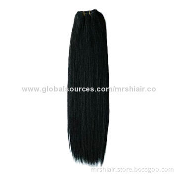 100% High-quality Human Virgin Straight Hair Weaves, 18-inch Length